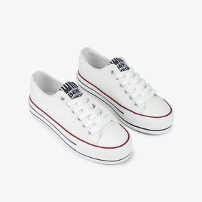 FRESAS CON NATA Shoes Girl's White Platform Canvas Sneakers