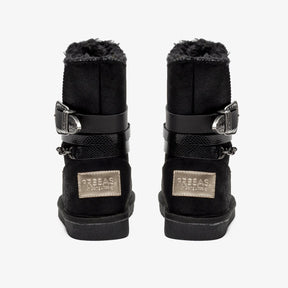 FRESAS CON NATA ZAPATOS Girl's Black Buckle Australian Boots