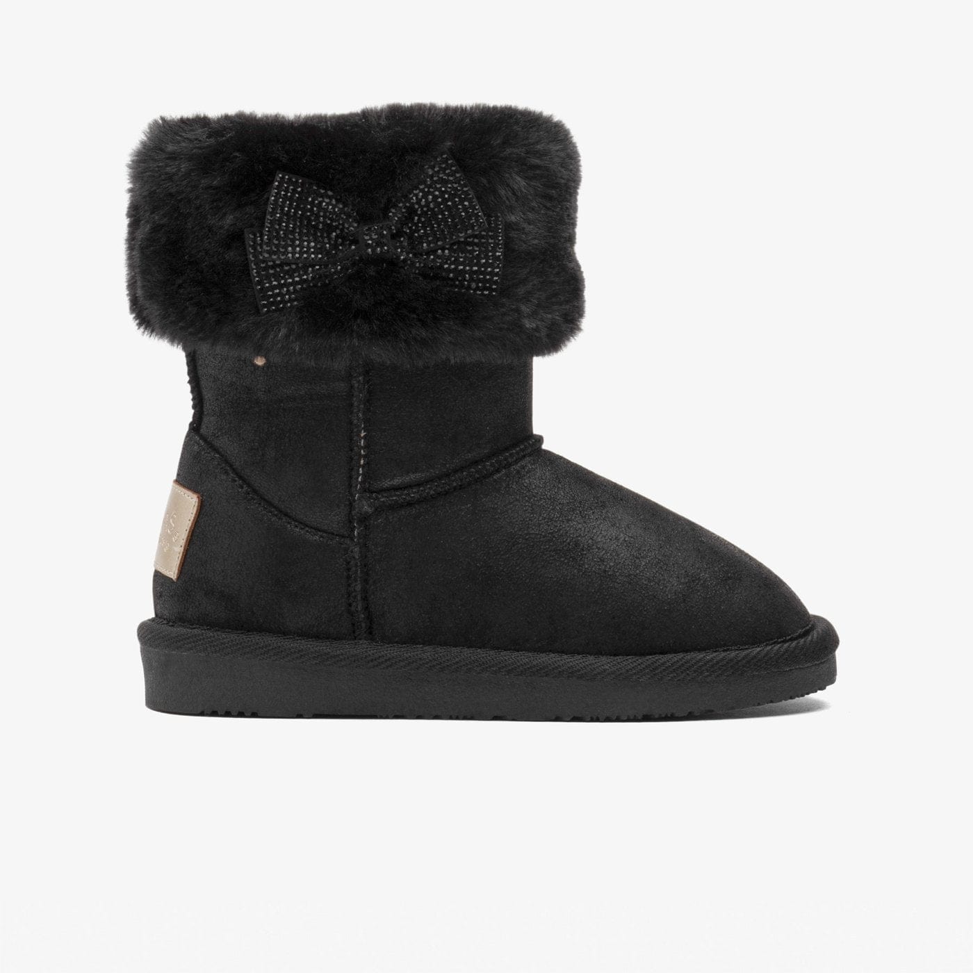 FRESAS CON NATA ZAPATOS Girl's Black Fur Australian Boots