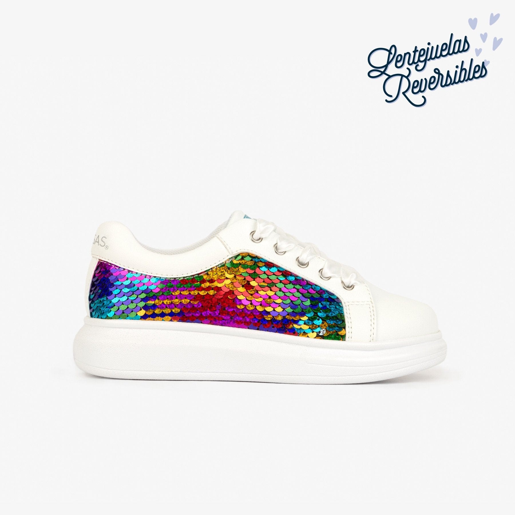 FRESAS CON NATA ZAPATOS Girl's Multi Sequins Sneakers