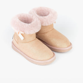 FRESAS CON NATA ZAPATOS Girl's Pink Fur Australian Boots