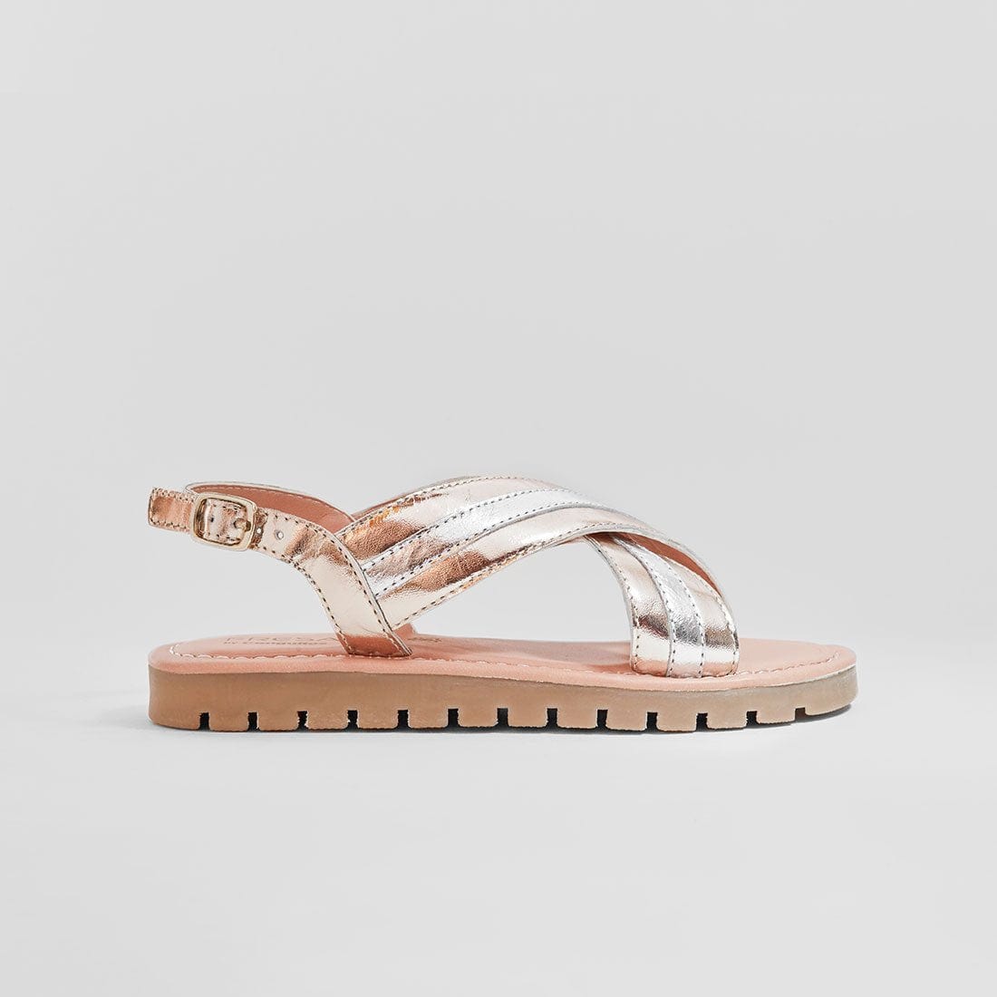 FRESAS CON NATA ZAPATOS Girl's Silver and Platinum Metallic Sandals