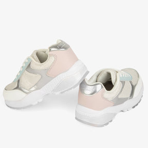 FRESAS CON NATA ZAPATOS Girl's White Mesh Sneakers