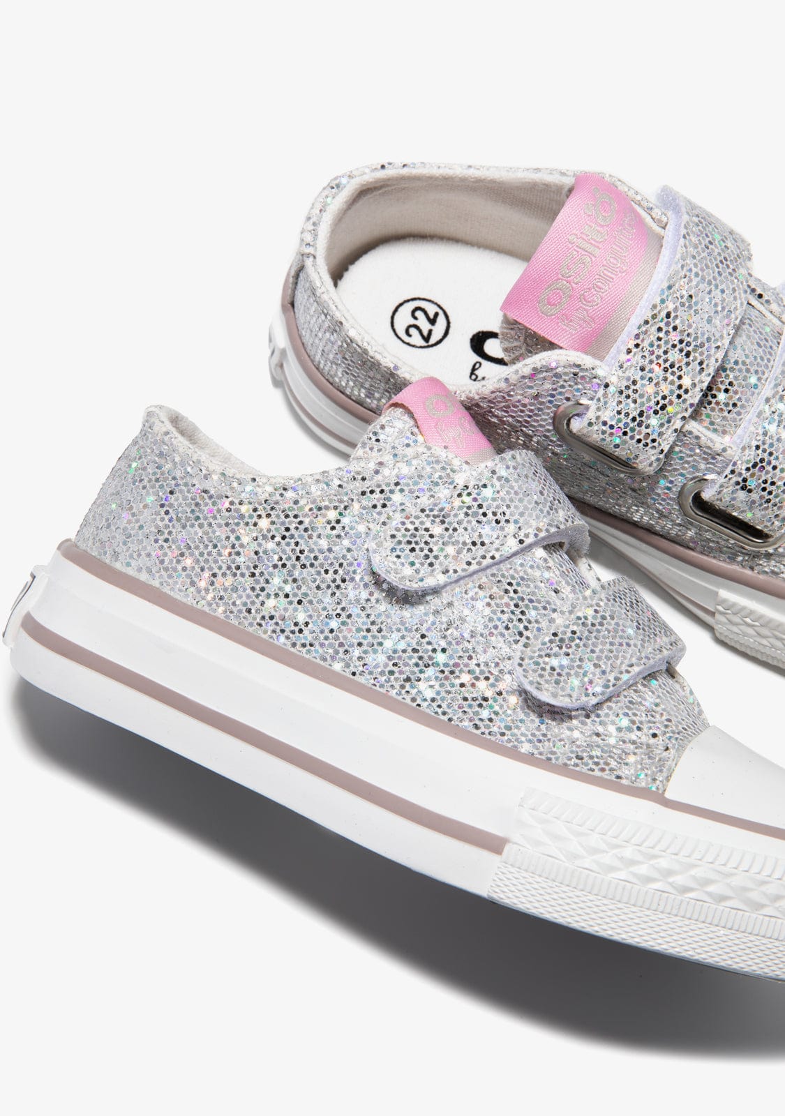 OSITO BASKET Baby´s Silver Glitter Sneakers