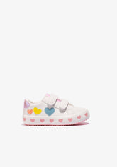 OSITO BASKET Baby´s White Hearts Sneakers