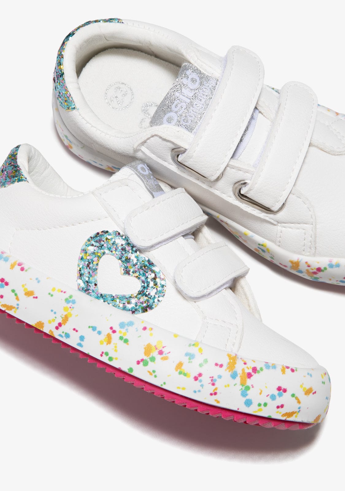 OSITO BASKET Confetti Glitter White Baby´s Sneakers
