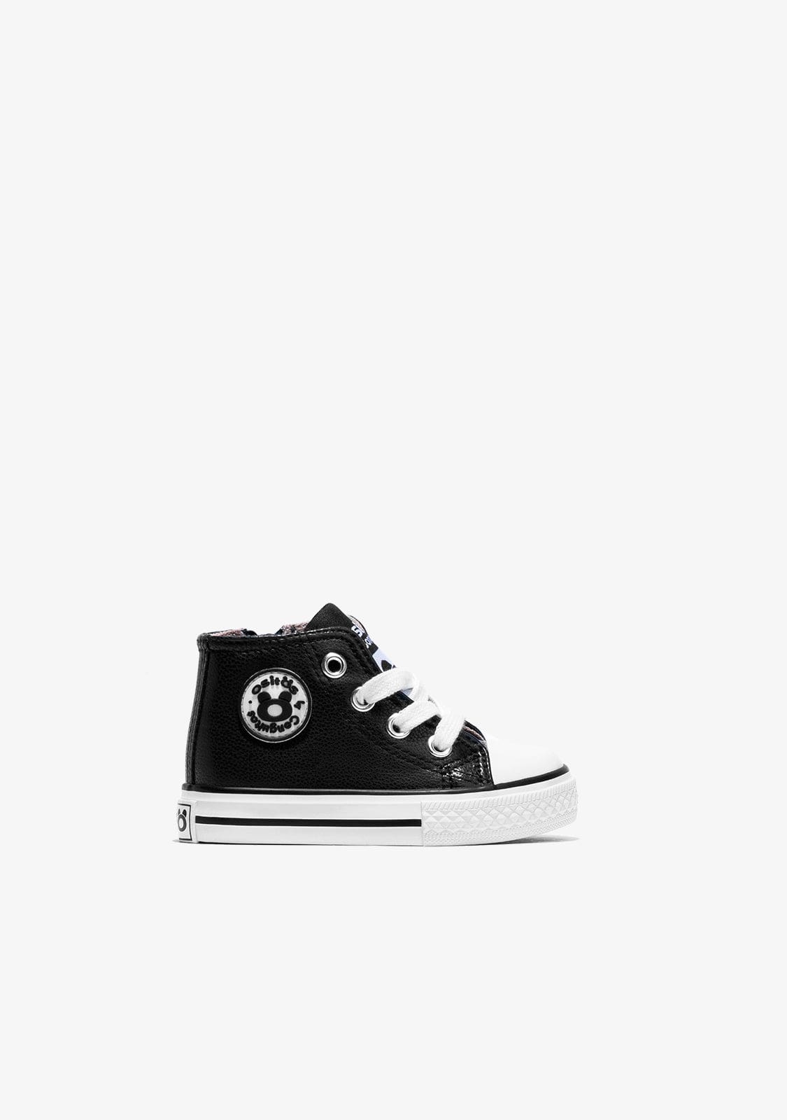 OSITO Shoes Baby's Black Logo Hi-Top Sneakers Napa