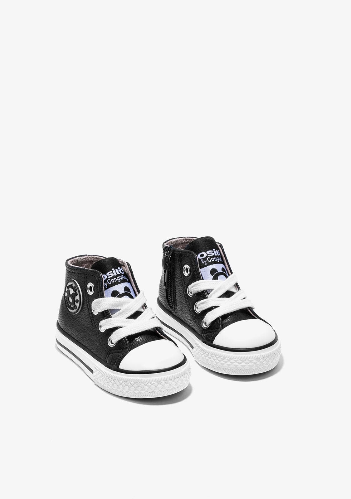OSITO Shoes Baby's Black Logo Hi-Top Sneakers Napa