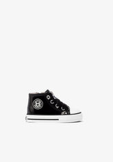 OSITO Shoes Baby's Black Patent High-Top Sneakers