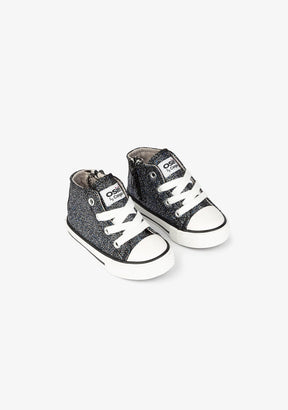 OSITO Shoes Baby's Black Space Hi-Top Sneakers