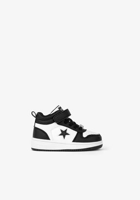 OSITO Shoes Baby's Black / White With Lights Hi-Top Sneakers