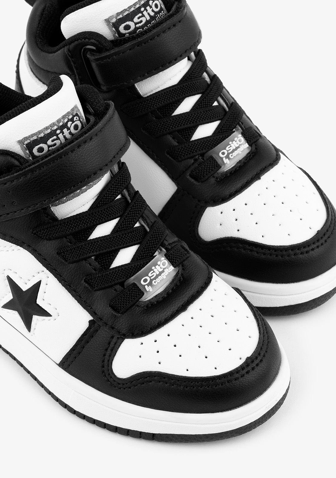 OSITO Shoes Baby's Black / White With Lights Hi-Top Sneakers