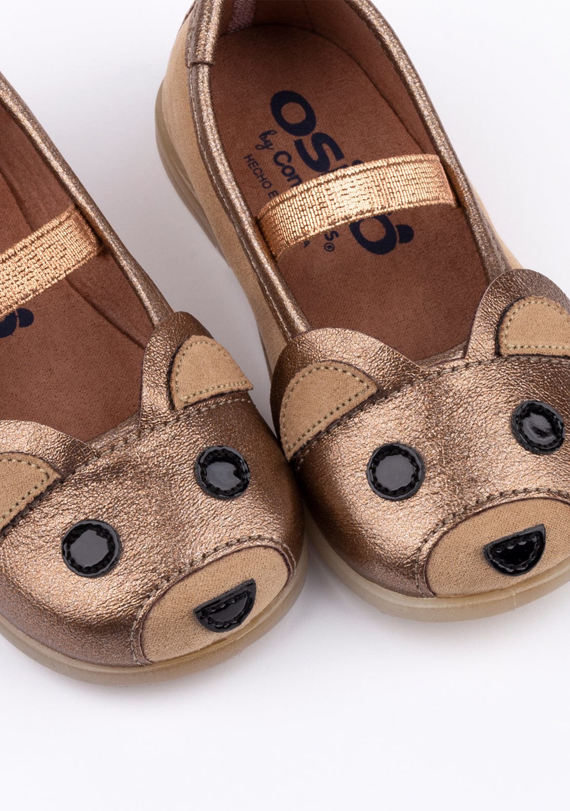 OSITO Shoes Baby's Brown Teddy Glows in the Dark Ballerinas