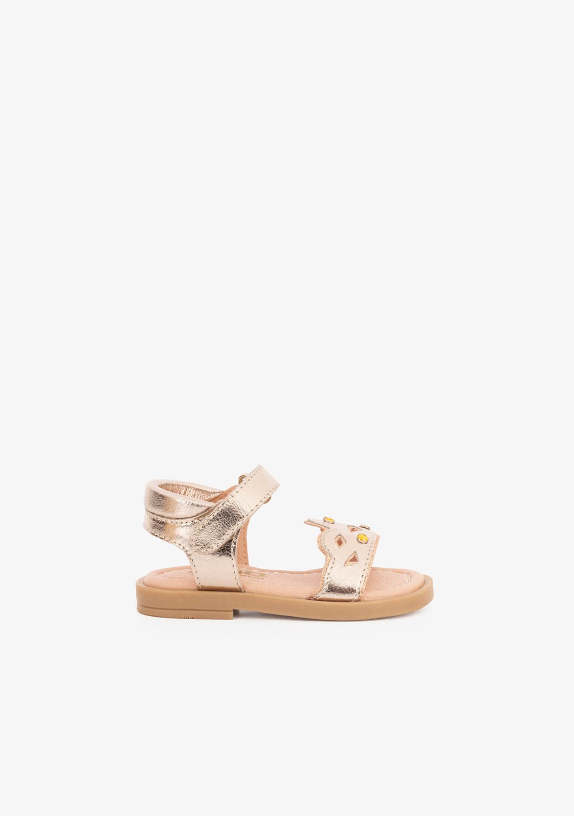 OSITO Shoes Baby's Crown Platinum Leather Sandals