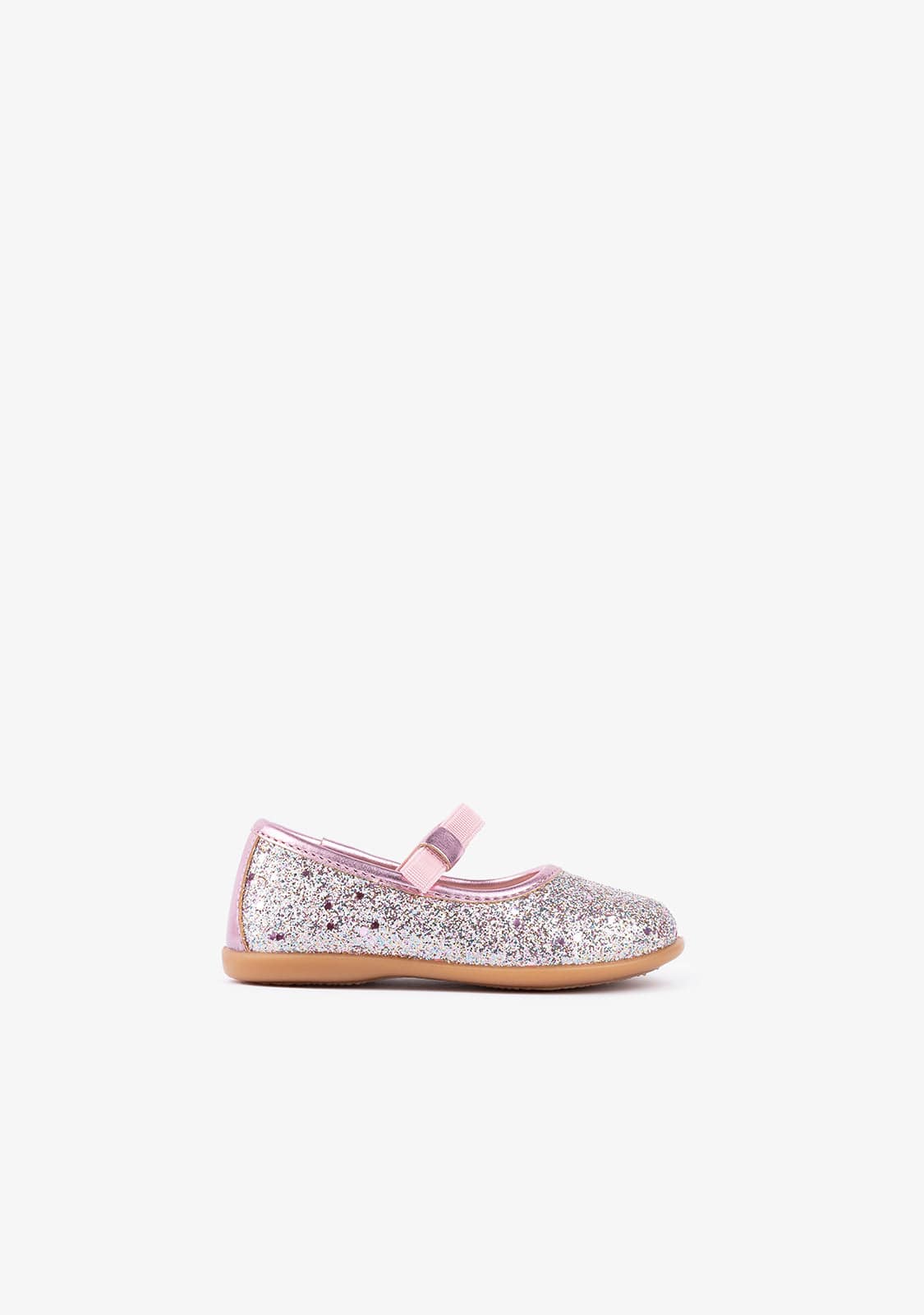 OSITO Shoes Baby's Glitter Pink Ballerinas With Bow