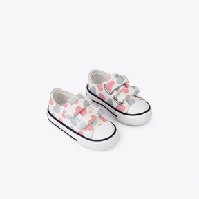 OSITO Shoes Baby's Hearts White Canvas Sneakers