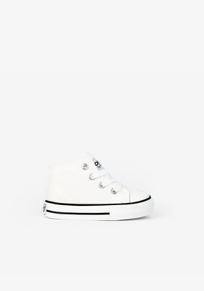 OSITO Shoes Baby's Hi-top Sneakers Basic White