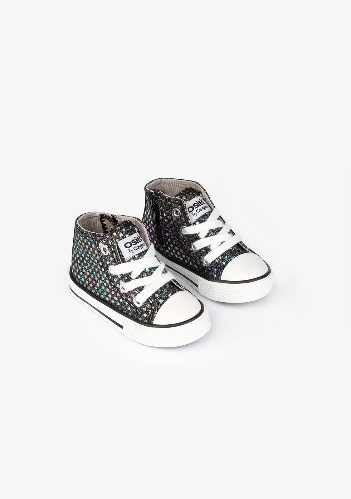 OSITO Shoes Baby's Lead Hearts Hi-Top Sneakers