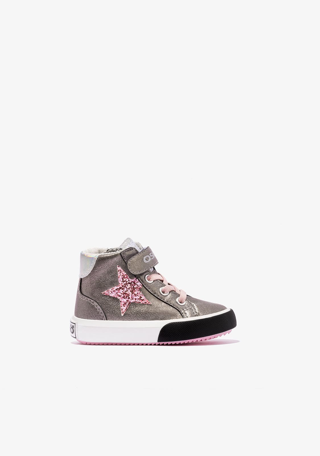 OSITO Shoes Baby's Lead Star Glitter Hi-Top Sneakers