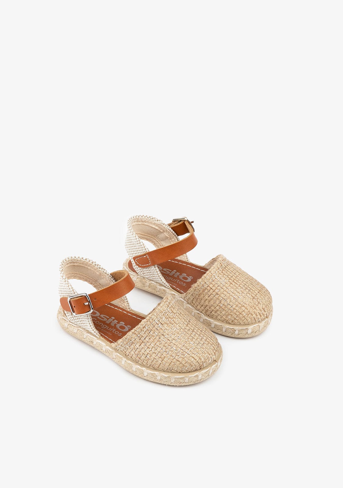 OSITO Shoes Baby's Metalized Beige Espadrilles