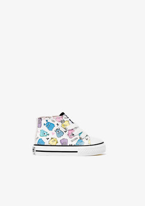 OSITO Shoes Baby's Monster High-Top Sneakers White Napa