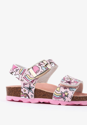 OSITO Shoes Baby's Multi Unicorn Print Bio Sandals