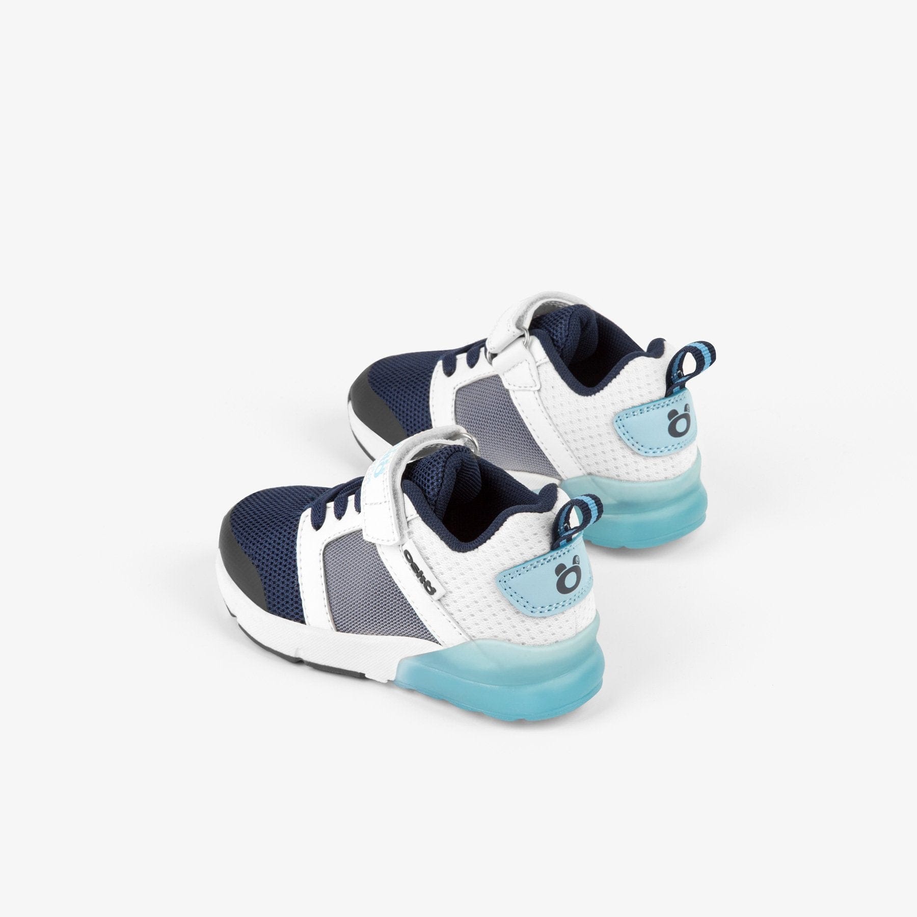 OSITO Shoes Baby's Navy Grid Sneakers with Lights