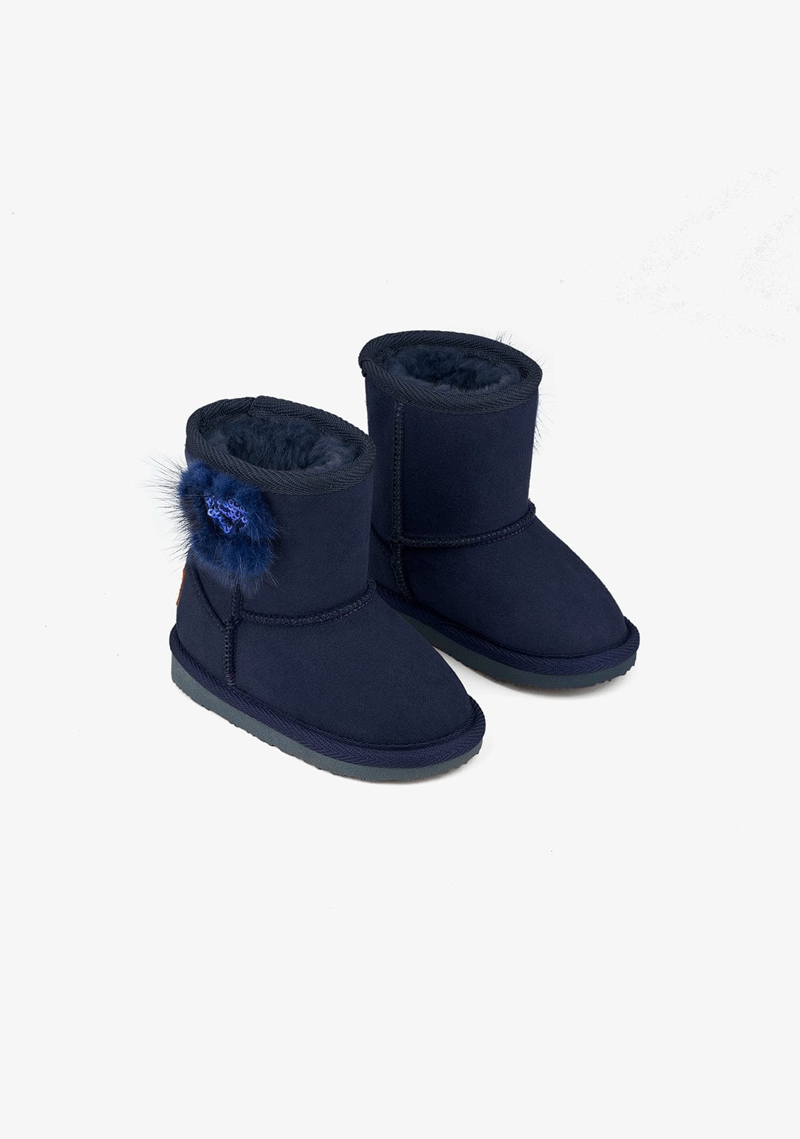 OSITO Shoes Baby's Navy Heart Sequins Australian Boots