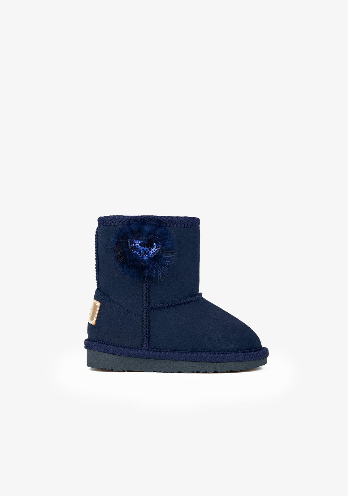 OSITO Shoes Baby's Navy Heart Sequins Australian Boots