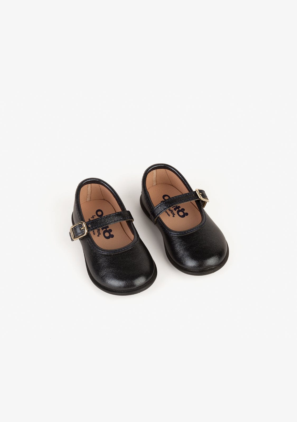 OSITO Shoes Baby's Navy Metallized Mary Janes
