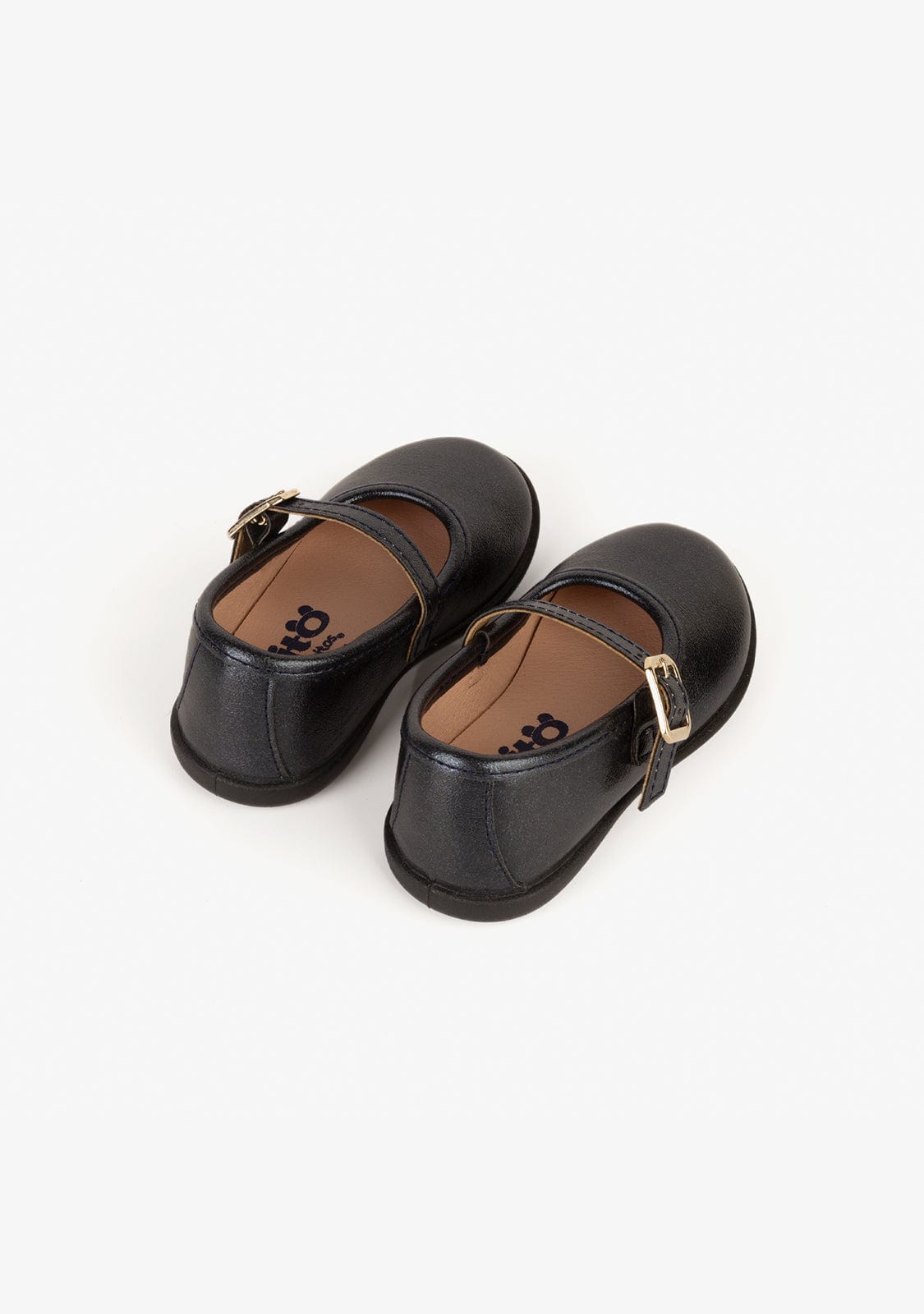 OSITO Shoes Baby's Navy Metallized Mary Janes