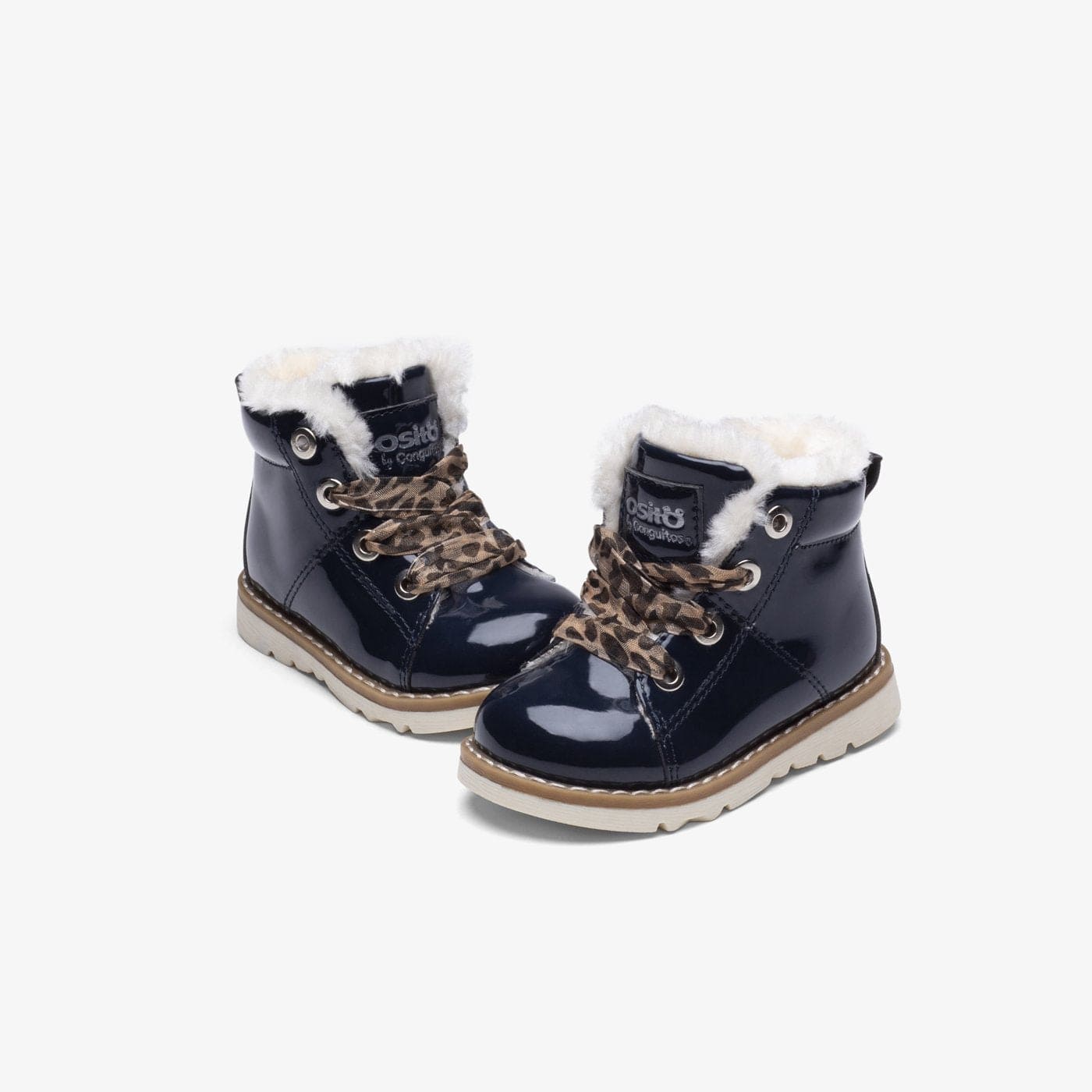 OSITO Shoes Baby's Navy Patent Leather Boots