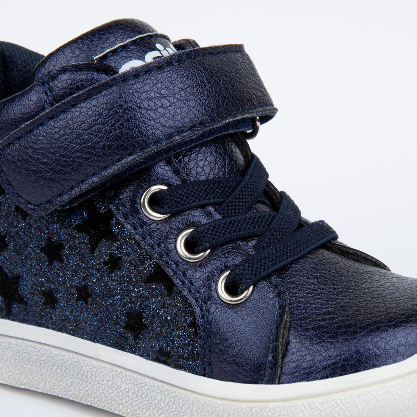 OSITO Shoes Baby's Navy Star Ankle Boots Glitter