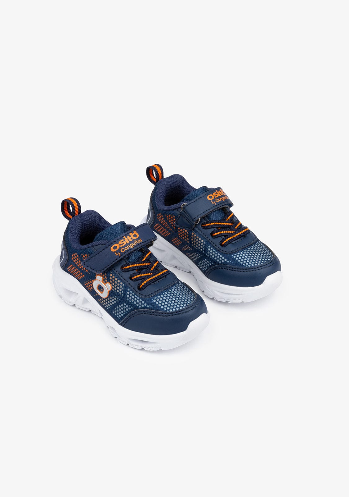OSITO Shoes Baby's Navy With Lights Logo Sneakers