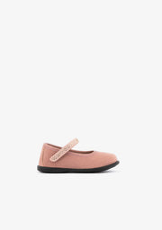 OSITO Shoes Baby's Pink Ballerinas With Rhinestones