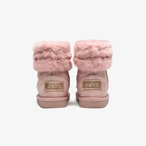 OSITO Shoes Baby's Pink Fur Australian Boots