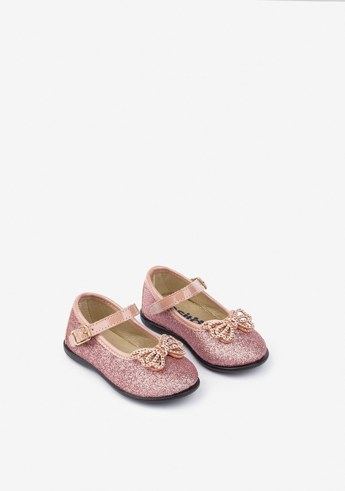 OSITO Shoes Baby's Pink Glitter Ballerinas With Bow