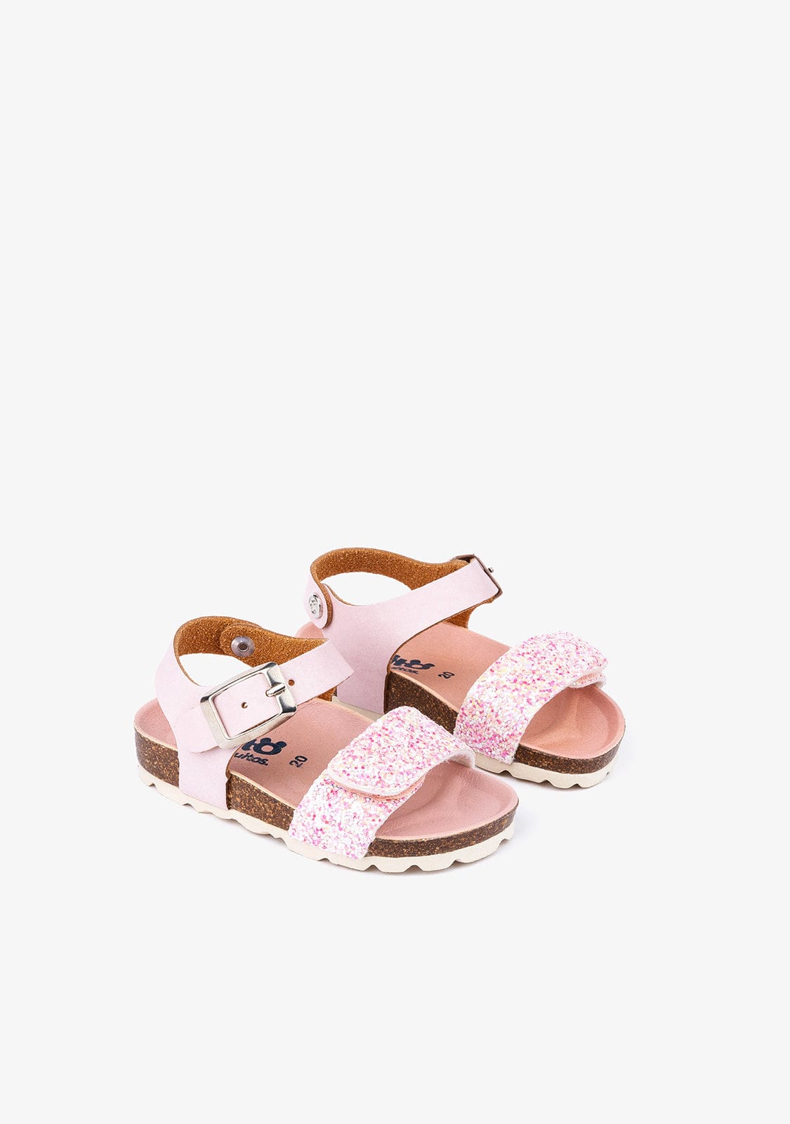 OSITO Shoes Baby's Pink Glitter Bio Sandals