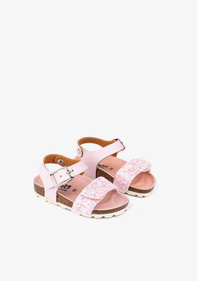 OSITO Shoes Baby's Pink Glitter Bio Sandals