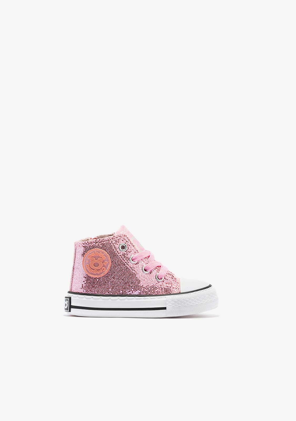 OSITO Shoes Baby's Pink Glitter Hi-Top Sneakers