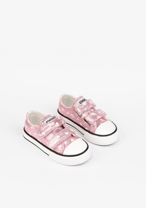 Scarpe da ginnastica rosa glitterate in mesh da bambina Skechers Snap Scarpe da ginnastica rosa glitterate in mesh da bambina Skechers Snap
