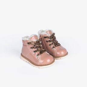 OSITO Shoes Baby's Pink Patent Leather Boots