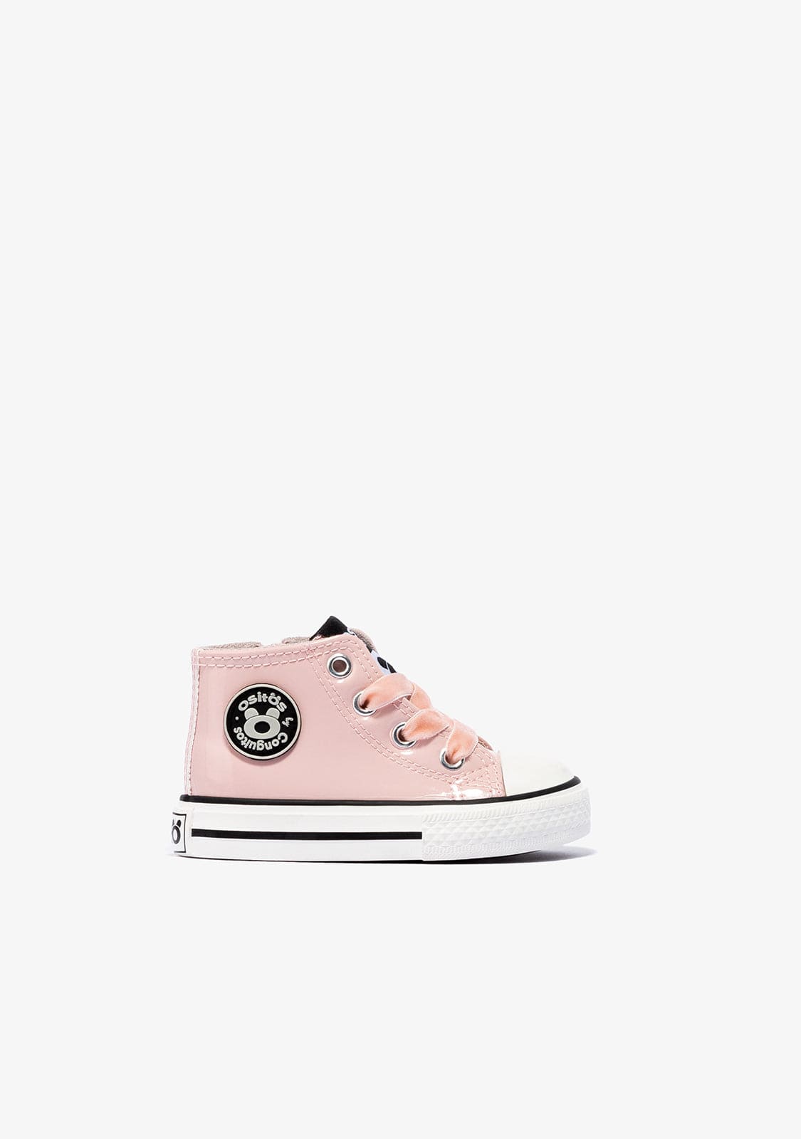 OSITO Shoes Baby's Pink Patent Leather Hi-Top Sneakers