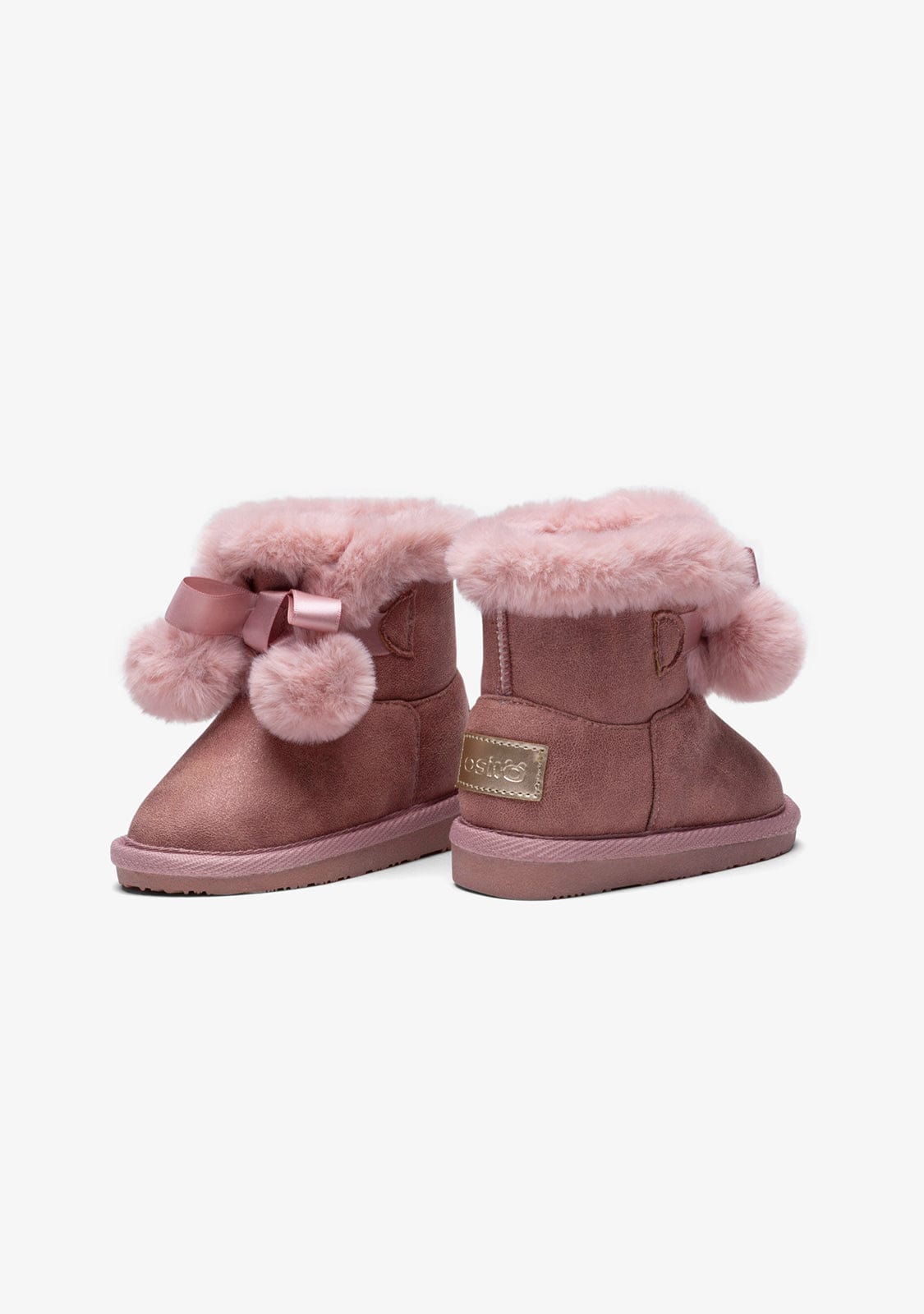 OSITO Shoes Baby's Pink Pompom Australian Boots