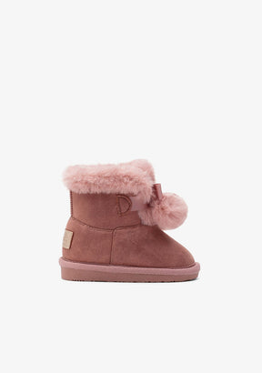 OSITO Shoes Baby's Pink Pompom Australian Boots