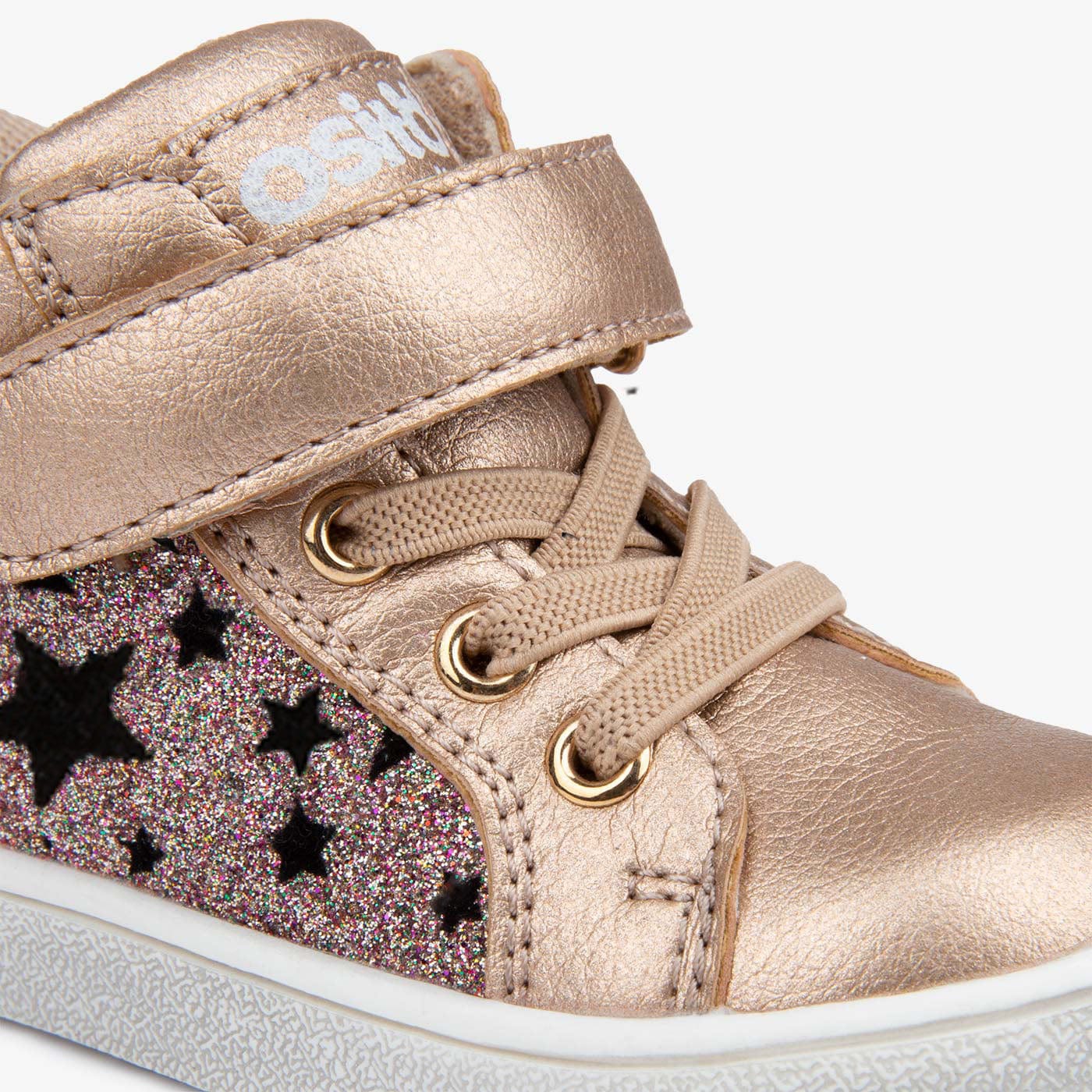 OSITO Shoes Baby's Pink Star Ankle Boots Glitter