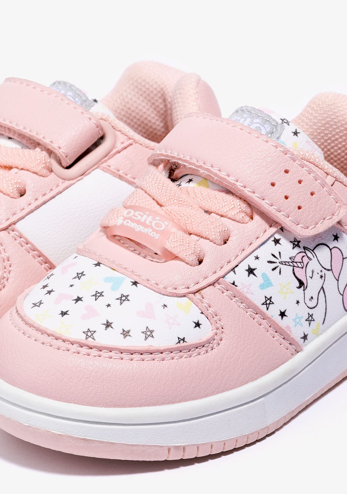 OSITO Shoes Baby's Pink Unicorn Sneakers Napa