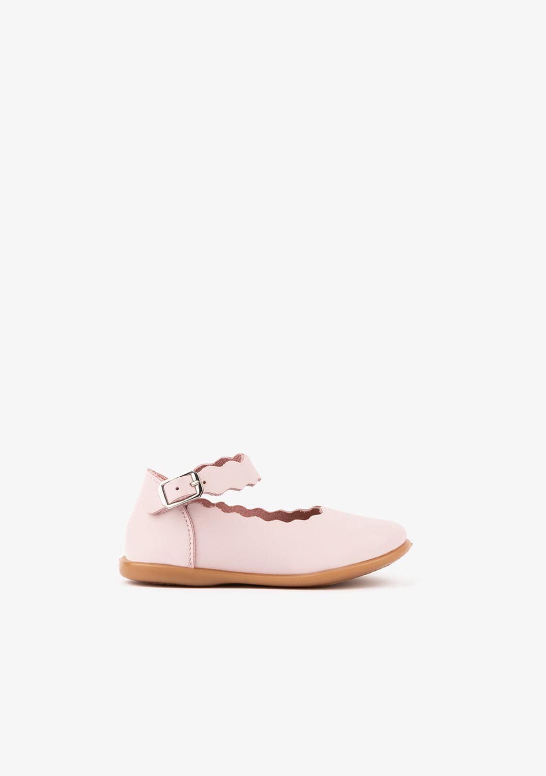 OSITO Shoes Baby's Pink Waves Washable Leather Mary Janes
