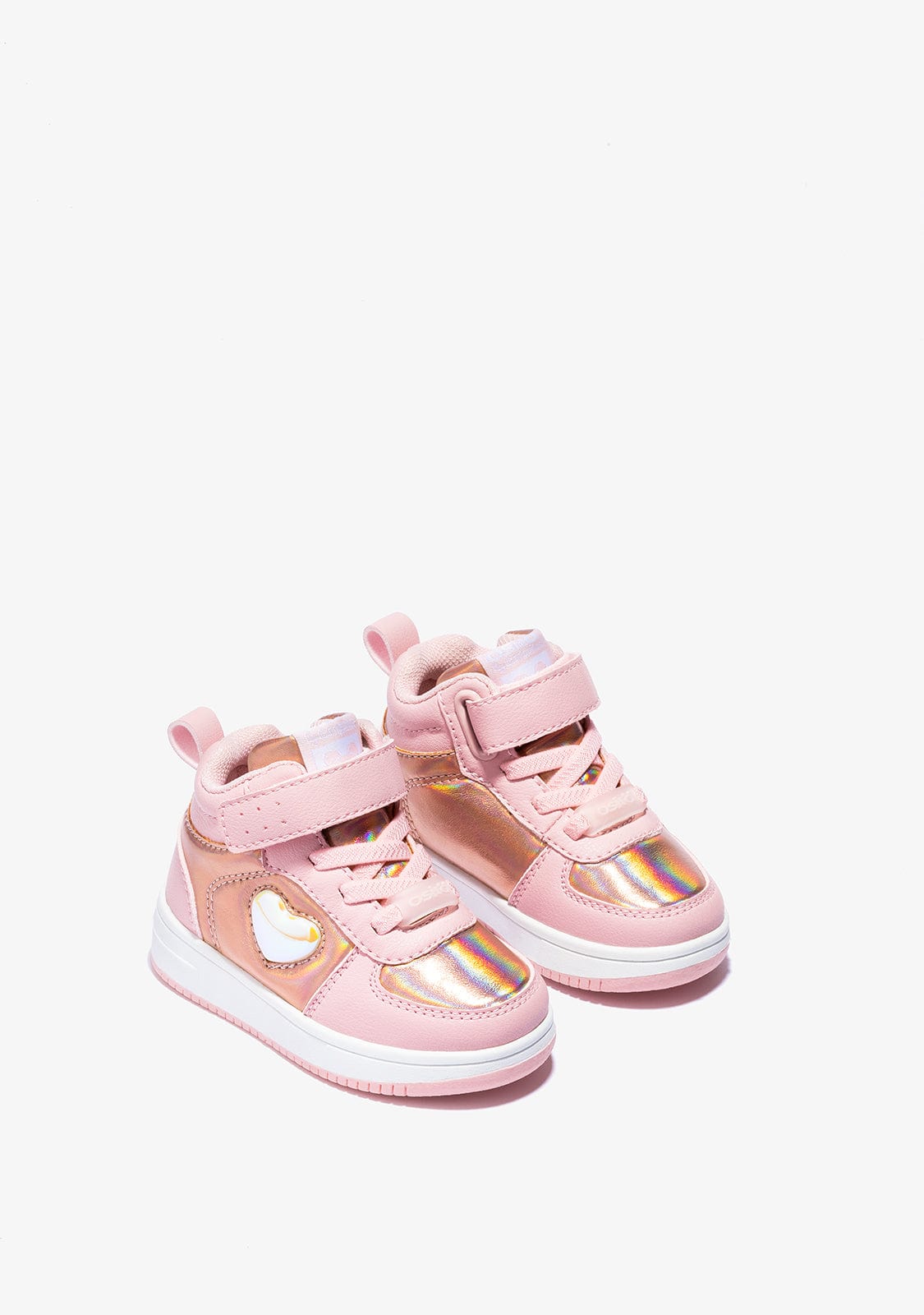 OSITO Shoes Baby's Pink With Lights Heart Hi-Top Sneakers