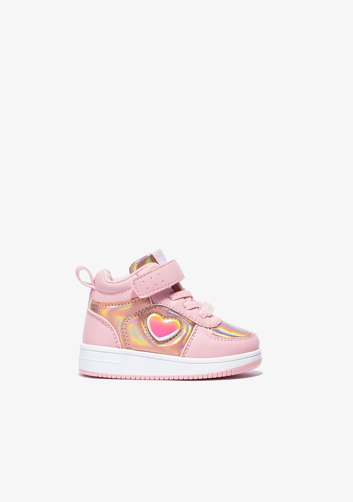 OSITO Shoes Baby's Pink With Lights Heart Hi-Top Sneakers